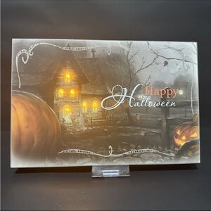 Happy Halloween Battery Operated Light Up Wall Art Good Condition Works